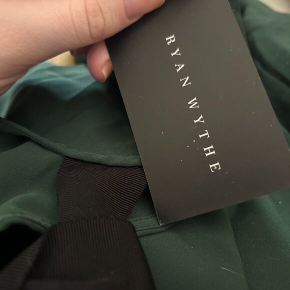 NWT Ryan Wythe Blouse Women’s Green Bow Cutout 3/4 Sleeve Top 2X - Picture 16 of 16